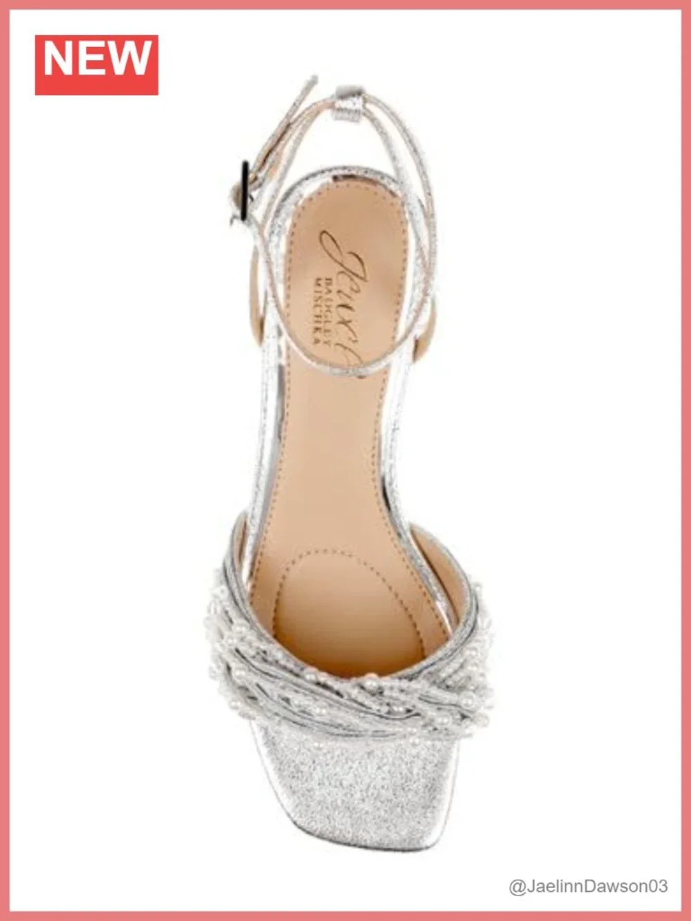 Glitter Block Heel Ankle Strap Sandals Women's Formal
